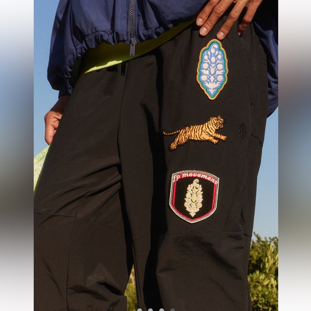 FP Movement by Free People Black Joggers with Colorful Patches🌺